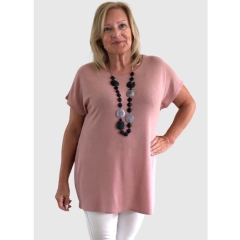 Saloos Pink Knitted Tunic Top